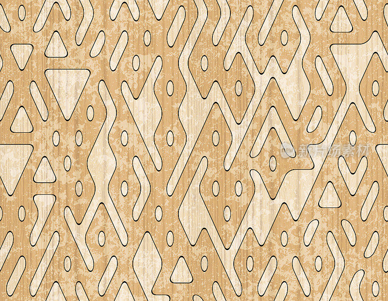 seamless  wood  textured  ethnic  pattern